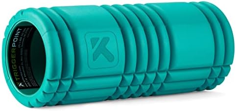 TriggerPoint Grid Patented Multi-Density Foam Massage Roller for Exercise, Deep Tissue and Muscle Recovery - Relieves Muscle Pain & Tightness, Improves Mobility & Circulation (13"), Teal