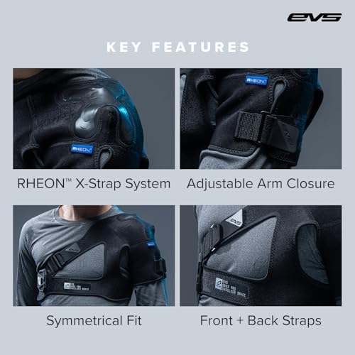 EVS SB03 Pro Shoulder Brace Men, Superior Compression, Adjustable, Black, L