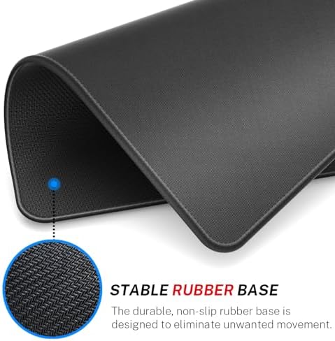 MROCO Essential Office & Gaming Mouse Pad, 30% Larger, 8.5” x 11” in, Black