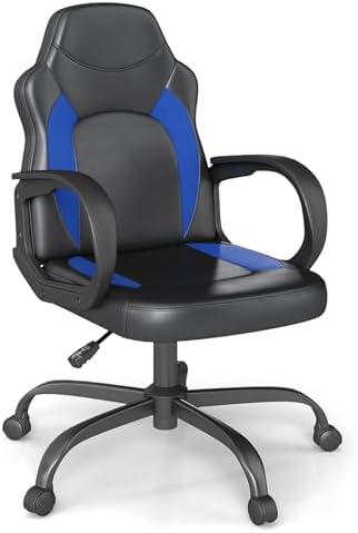 Comfy Gaming Chair, High‑Back Computer Video Game Chair, Blue