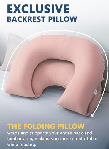 INSEN Reading Pillow, Back Pillow for Sitting in Bed and Couch, Gaming Pillow for Adults, Sit Up Support for Bed