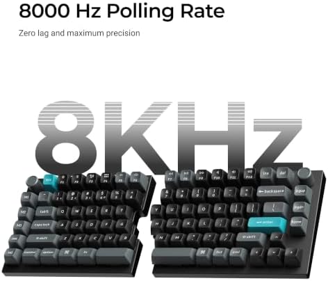 Keychron Q11 Ultra 8K 75% Wireless Custom Split Mechanical Keyboard, Black