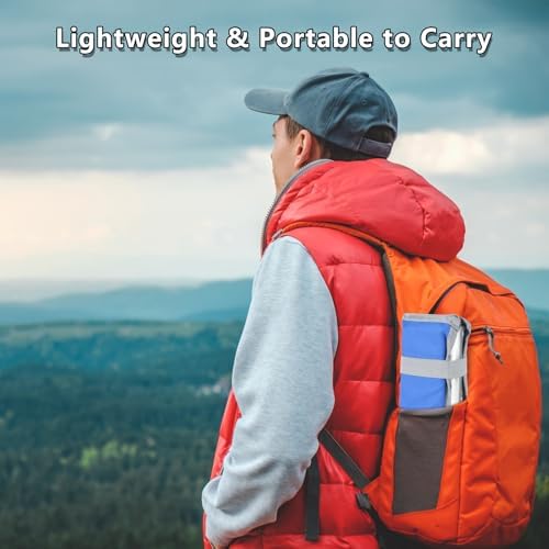 Cosmos 2 Pcs Foldable Seat Cushion Sitting Pad Portable Camping Sit Cushion Sitting Mat Foam Insulated Seat Pad, Waterproof Seating Mat with Strap for Travel Picnic Hiking Fishing