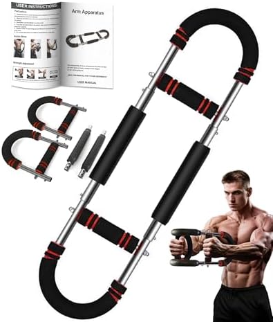 Twister Arm Trainer, 66-110lb Adjustable Chest Workout Equipment Power Twist Arm Trainer, Forearm Strengthener, Portable Spring Resistance for Home Fitness