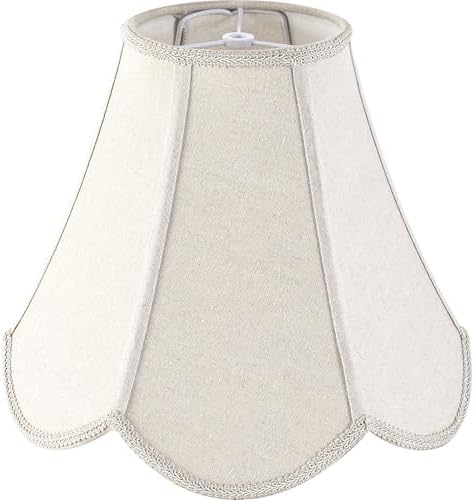 GO&SO Lamp Shades 1Pc,6" x 13" x 10.6",Scalloped Lamp Shade,Beige Petals