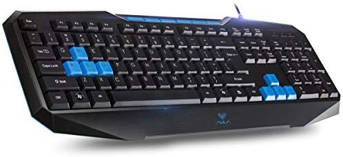 Beastron Catalyst Gaming Keyboard, Multimedia Keys Ergonomic Keyboard Swappable Gaming Keys, PC Computer Wired Gaming Keyboard