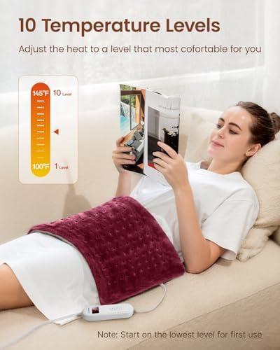 RENPHO Heating Pad with 10-Level Heat for Period Cramps, Christmas Gift