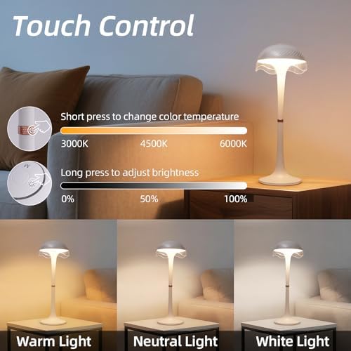 Rechargeable Table Lamp, LED Cordless Table Lamp