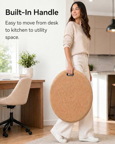 Rocalt Standing Desk Mat, Cushioned Cork Anti Fatigue Mat