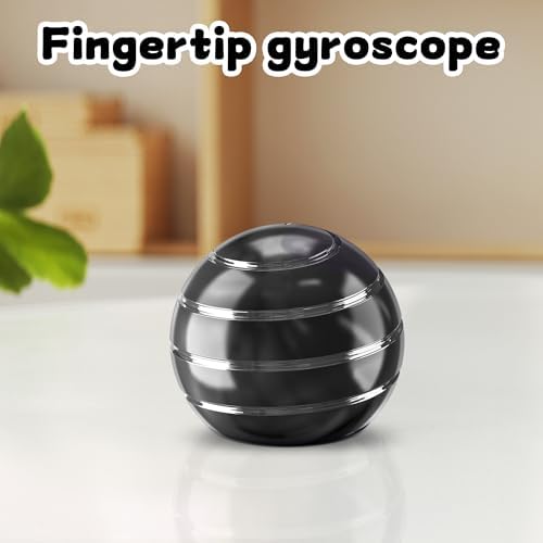 Kryfa 1.54in Kinetic Desk Toy ADHD Stress Relief Gift Adults, Black