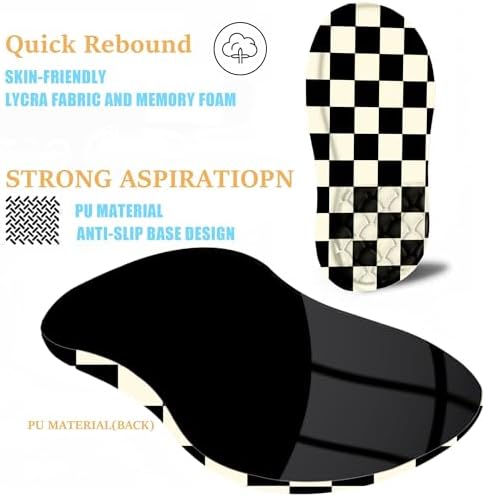 Ergonomic Mouse Pad Wrist Support,Black&White Wrist Rest Mousepad for Carpal Tunnel Pain Relief with Integrated Memory Foam Slope Massage Design
