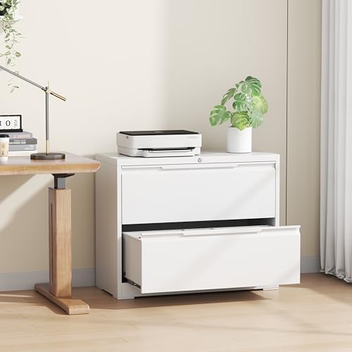 2 Drawer Metal Lateral File Cabinet with Lock for Home Office