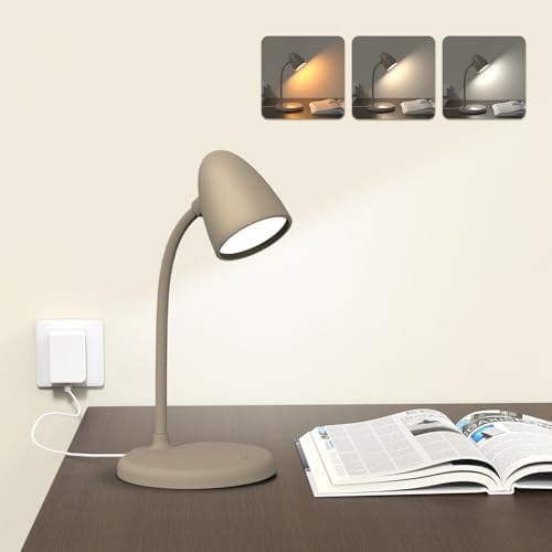 LED Desk Lamp for Home Office,Dimmable Table Lamp 3 Light Colors