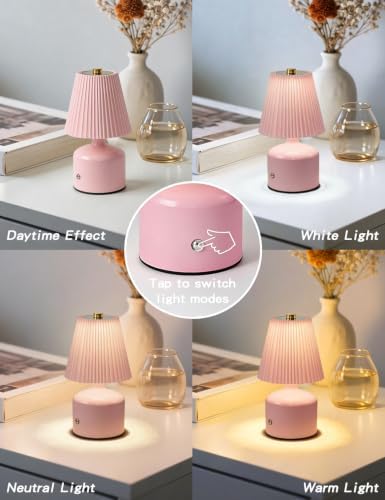 Table Lamp for Bedroom, Small Bedside Lamp Warm Light Touch Nightstand Lamp