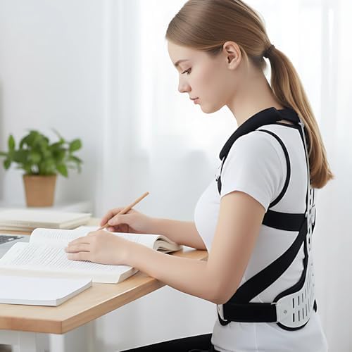 Back Posture Corrector, Hunchback Corrector For Kyphosis, Adjustable Back Brace With Aluminum Support, Women & Men, S
