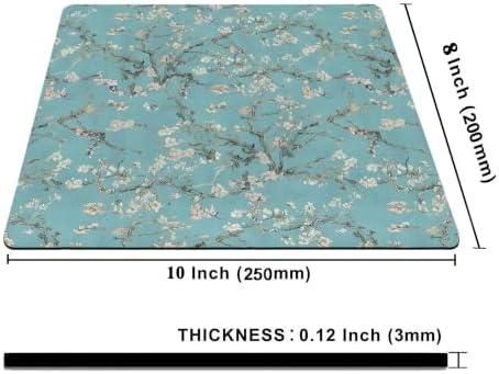 Natural Landscape with Fresh Green Leaves, Square Waterproof and Non-Slip Rubber-Based Mouse Pad Suitable for Office Laptops.