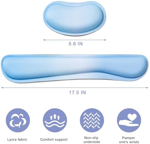 Keyboard Wrist Rest,Ergonomic Wrist Support for Keyboard,Gradient Blue