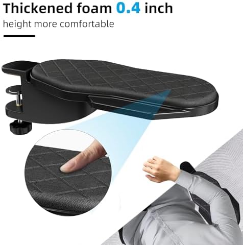 CABTE Ergonomics Desk Extender Tray, Table Mount Arm Wrist Rest Shelf