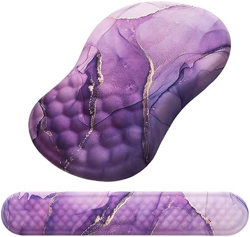 Ergonomic Mouse Pad with Wrist Support and Keyboard Wrist Rest Set