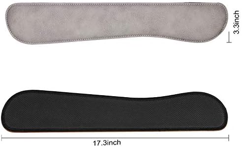 RICHEN Ergonomic PU Leather Keyboard Wrist Rest and Mouse Pad with Wrist Support, Memory Foam Set for Computer/Laptop,Gaming and Office, Comfortable for Easy Typing & Pain Relief (Gray White)