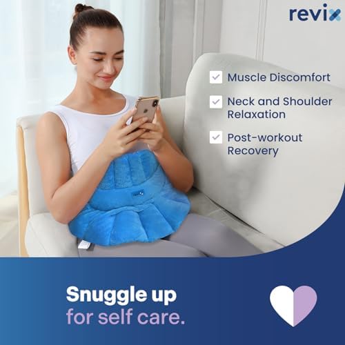 REVIX Neck Heating Pad Microwavable, Weighted Microwave Shoulder Wrap