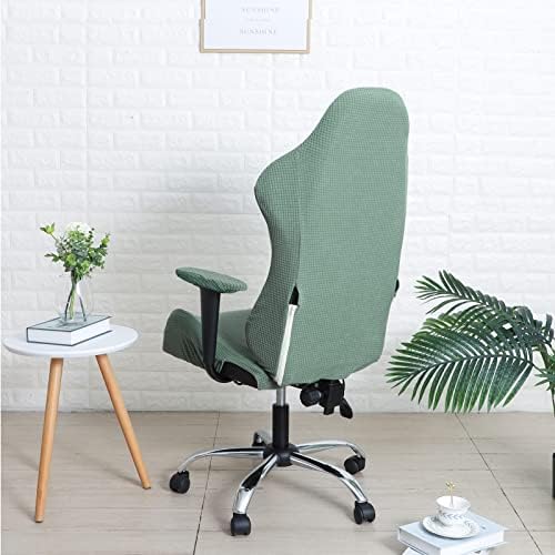FORCHEER Gaming Chair Cover with Armrest Covers Cat Scratch Proof Green Water Repellent Jacquard Racing Computer Chair Slipcover with Attached Arms Washable