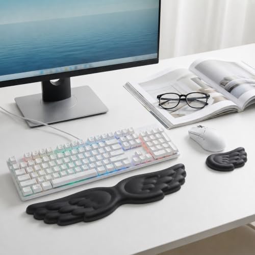 Angel Wing Wrist Rest Set of 2 Cloud Keyboard Mouse Wrist Support