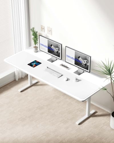 YSAGi Leather Desk Protector, Office Mat, Large Mouse Mat, Non-Slip PU Leather Blotter, Laptop Desk Mat, Waterproof Writing Pad for Office and Home(White, 63" x 17.2")