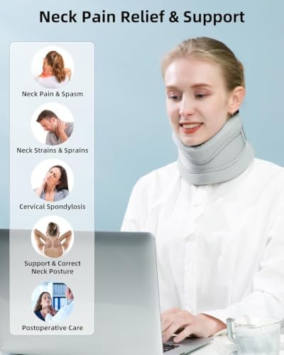 Neck Brace for Pain Relief and Support, Soft Cervical Collar for Women, Men