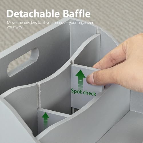 Rebee Vision Mail Organizer for Desk with Drawer Home & Office Decor, Gray
