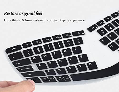 Keyboard Cover Skin for Logitech K860 Ergonomic Keyboard, Logitech Ergo K860 Wireless Ergonomic Keyboard Protector, K860 Split Keyboard Accessories-Black