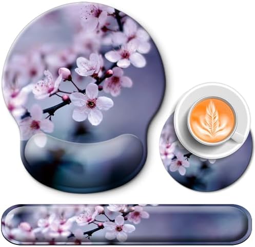 Mouse Pad and Keyboard Wrist Rest Support,Ergonomic Mouse Pad Set
