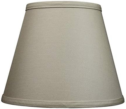 FenchelShades.com Lampshade 6" Top x 10" Bottom x 8" Slant Height With Spider Attachment 0.4 Inch Diameter for Lamps With a Harp (Stone)
