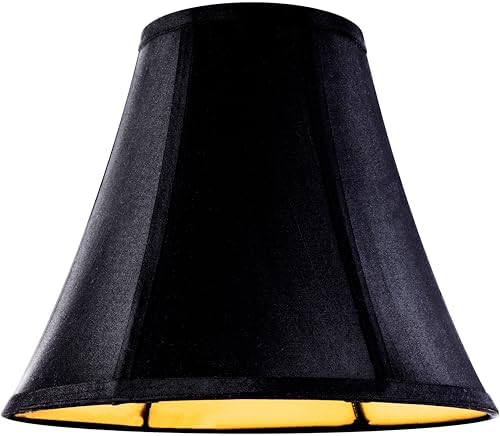 GO&SO Black Bell Lamp Shades, Set of 2, Medium, 6"x13"x9.8"