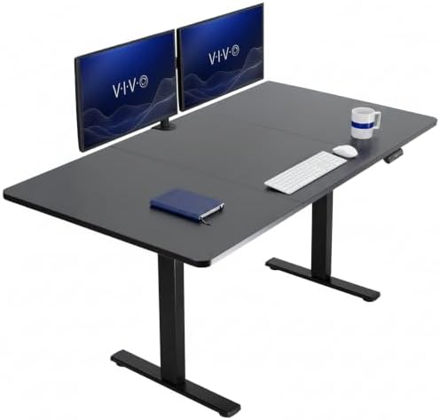 VIVO Black 71 x 36 in Standing Desk, DESK-KIT-1B7B-36