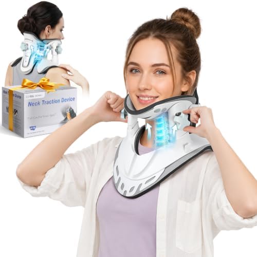 Neck Traction Device, Adjustable Neck Stretcher for Pain Relief