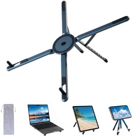 Laptop Stand Tablet Stand Magnetic Phone Holder Gunmetal