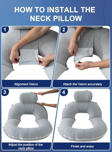 INSEN Reading Pillow, Back Pillow for Sitting in Bed and Couch, Gaming Pillow for Adults, Sit Up Support for Bed