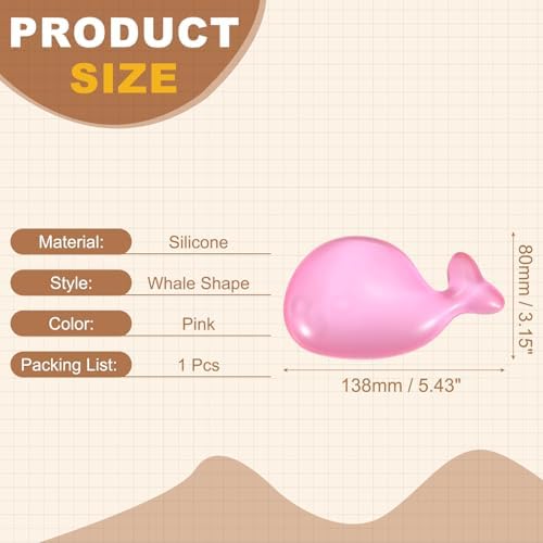PATIKIL Gel Wrist Rest, Wrist Support for Mouse Whale Shape Ergonomic Mouse Pad Soft Silicone Support Comfortable Cushion for Computer Gaming Office Home, Pink
