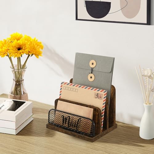 YINMIT Mail Organizer Countertop with 3-Slot