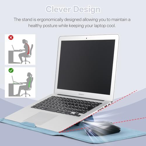 13-14 inch Laptop Sleeve Case with Stand for MacBook Air 13/Pro 14