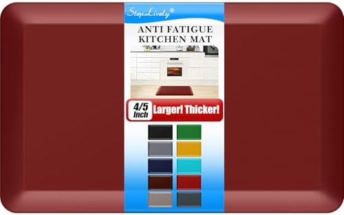 4/5 Inch Thick Kitchen Mat - Cushioned Anti Fatigue Mat for Kitchen Floor