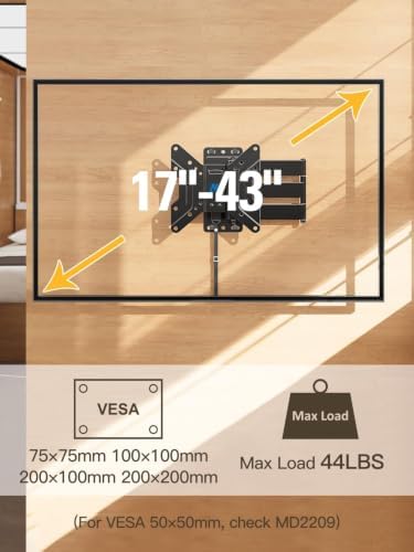 Mounting Dream UL Listed Lockable RV TV Mount for 17-43” TV up to 44lbs
