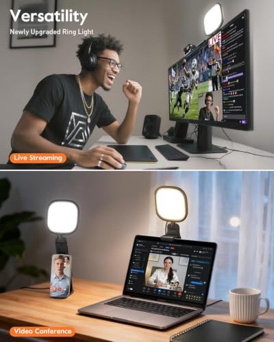 LitONES Ring Light for Laptop, Monitor, Desk, Eye-Caring Diffused LED Light