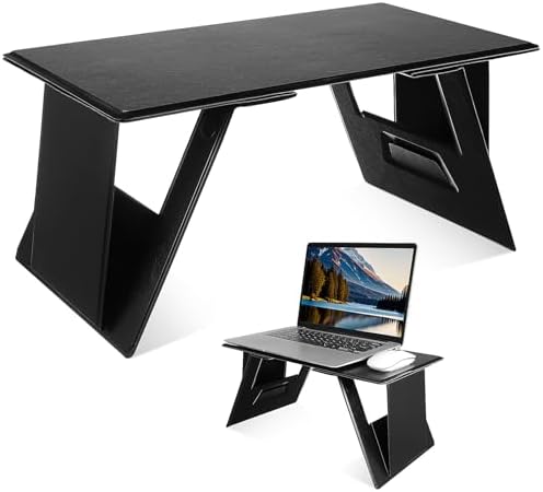 Portable Foldable Laptop Lap Desk with Adjustable Stand, Travel Laptop Table for Bed, Car Tray, Writing