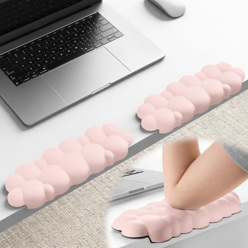 Laborio Elbow Pad for Desk, 2-Pack Cloud Elbow Rest(Pink), Edge Arm Rest