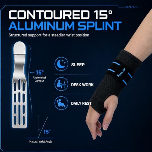 FENGJIDA Carpal Tunnel Wrist Brace for Night Sleep,Work,Typing Support