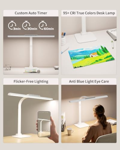 Large LED Desk Lamp for Home Office, 24W Architect Table Lamp