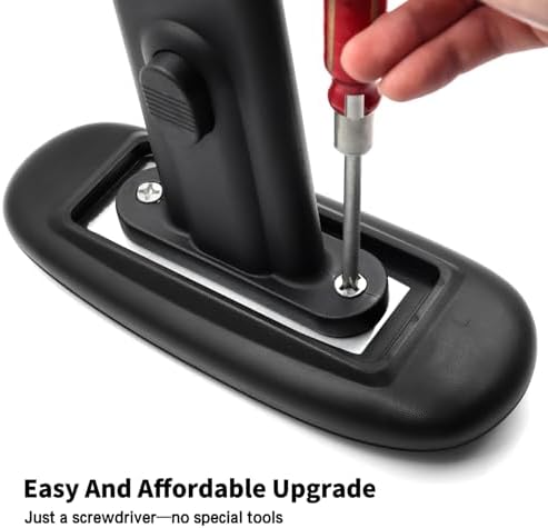 Universal Office Chair Arm Rest Replacement Pads -Ergonomic Arm Pads with 4" Mounting Hole Distance, Soft PU Surface & Durable Steel Inserts – Fits Most Office & Gaming Chairs (Set of 2)