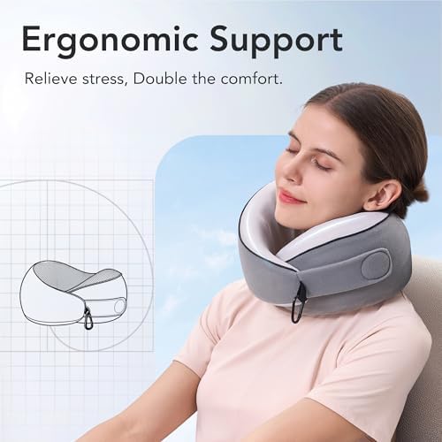 Travel Neck Pillow Airplane Neck Support Ergonomic Design for Traveling